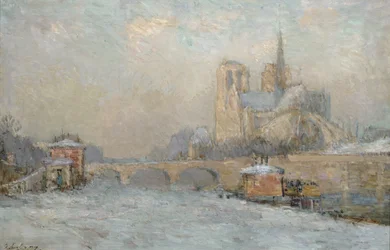 Quai de la Tournelle und Notre-Dame de Paris, 1909